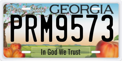 GA license plate PRM9573