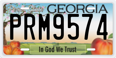 GA license plate PRM9574