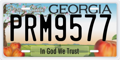 GA license plate PRM9577