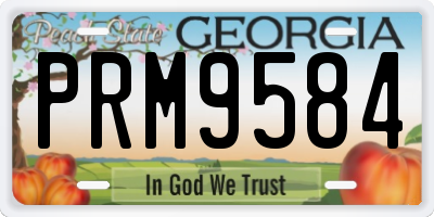 GA license plate PRM9584