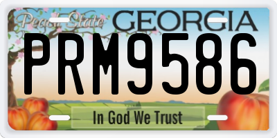GA license plate PRM9586
