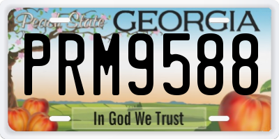 GA license plate PRM9588