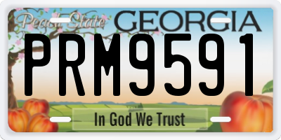 GA license plate PRM9591