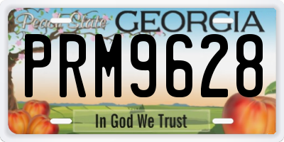 GA license plate PRM9628