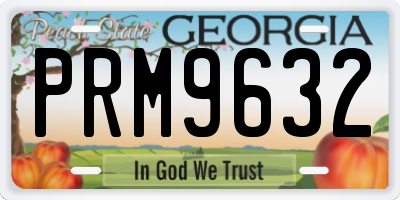 GA license plate PRM9632