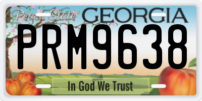 GA license plate PRM9638