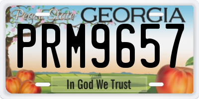 GA license plate PRM9657