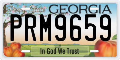 GA license plate PRM9659