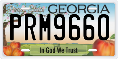 GA license plate PRM9660