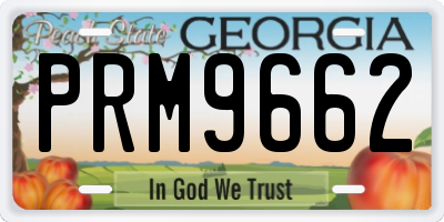 GA license plate PRM9662