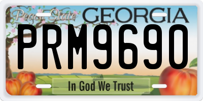 GA license plate PRM9690