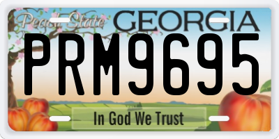 GA license plate PRM9695