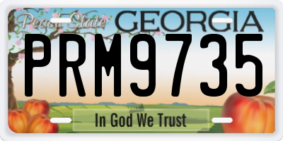 GA license plate PRM9735