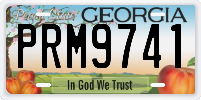GA license plate PRM9741