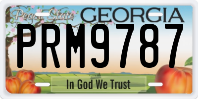 GA license plate PRM9787