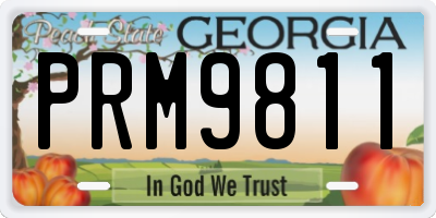 GA license plate PRM9811