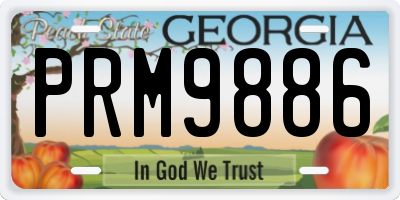 GA license plate PRM9886
