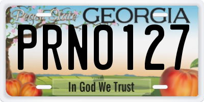 GA license plate PRN0127