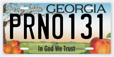 GA license plate PRN0131