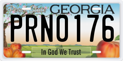 GA license plate PRN0176