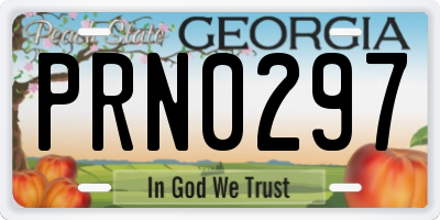 GA license plate PRN0297