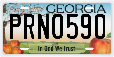 GA license plate PRN0590
