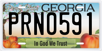 GA license plate PRN0591