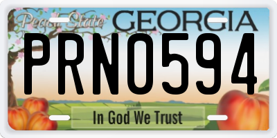 GA license plate PRN0594
