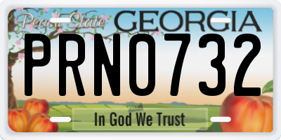 GA license plate PRN0732