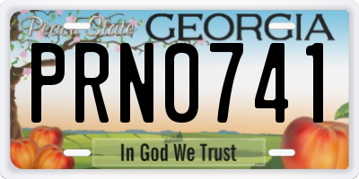 GA license plate PRN0741