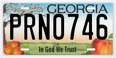 GA license plate PRN0746