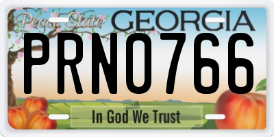 GA license plate PRN0766