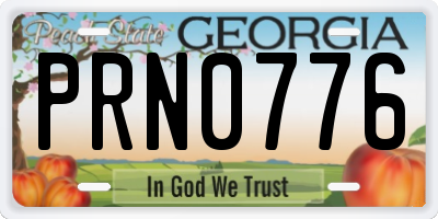 GA license plate PRN0776