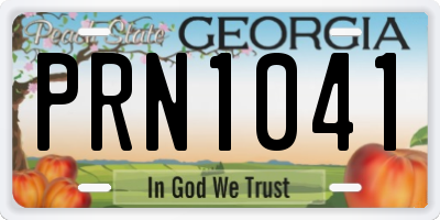 GA license plate PRN1041