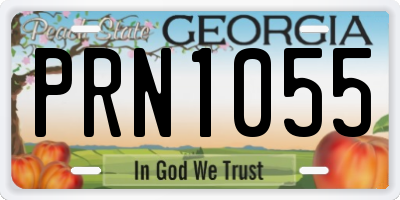 GA license plate PRN1055