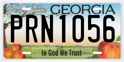 GA license plate PRN1056