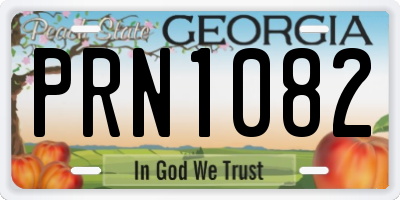 GA license plate PRN1082