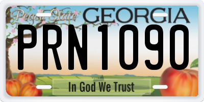 GA license plate PRN1090