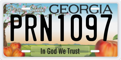 GA license plate PRN1097