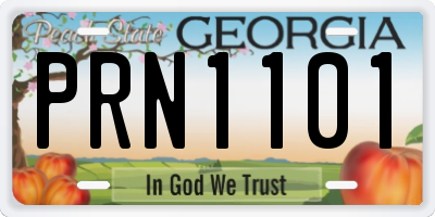 GA license plate PRN1101