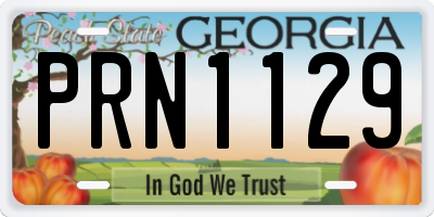GA license plate PRN1129