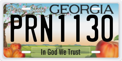 GA license plate PRN1130