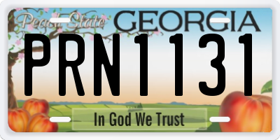 GA license plate PRN1131