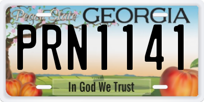 GA license plate PRN1141