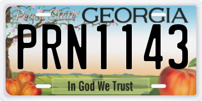 GA license plate PRN1143