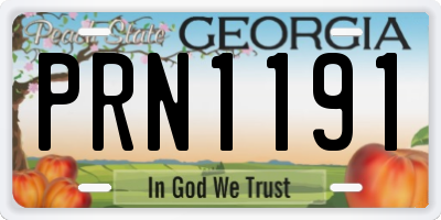 GA license plate PRN1191