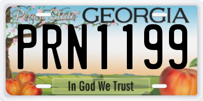 GA license plate PRN1199