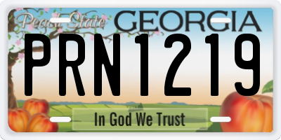 GA license plate PRN1219