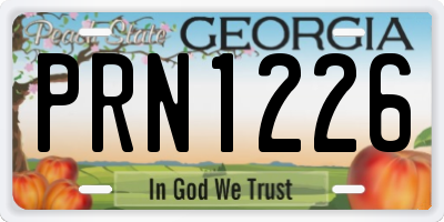 GA license plate PRN1226