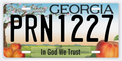 GA license plate PRN1227